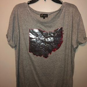 Ohio State Buckeye Sequin Shirt
